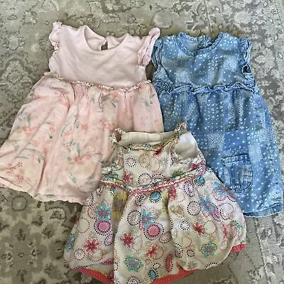 Baby Girl Summer Dresses Bundle Size 9-12 Months #461 • £2