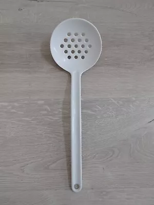 Trudeau Hollinger Chinese Skimmer Scoop Strainer White Melamine 14  Utensil 2906 • $19