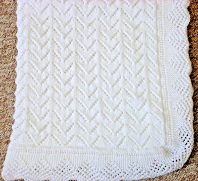 £25 • Buy Delightful New Soft White Hand Knitted Baby Shawl/Blanket