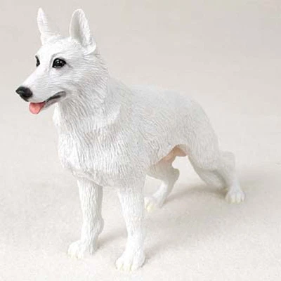 $20.99 • Buy German Shepherd Figurine Hand Painted Collectible Statue White