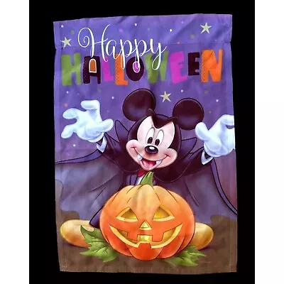 Disney Mickey Mouse Dracula Halloween Garden Flag 17 Inch X 12.5 Backyard Glory • $21.95