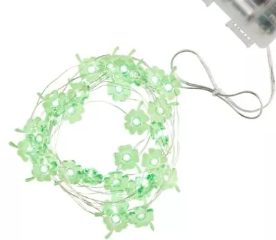 $8.88 • Buy Green Shamrock LED Battery String Lights 9.5 Ft. World Market St. Patrick's Day
