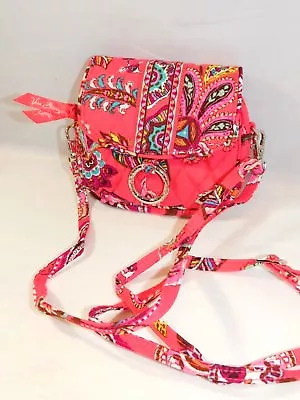 Vera Bradley Call Me Coral Small Cross Body Bag Pink Retired Pattern 2010 • $29.69