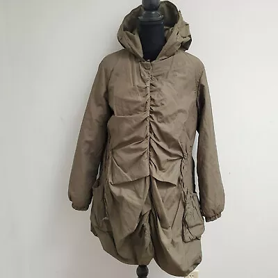 Vero Moda Judi Olive Green Drawstring Winter Hoodie Jacket SZ 8 • $33.99