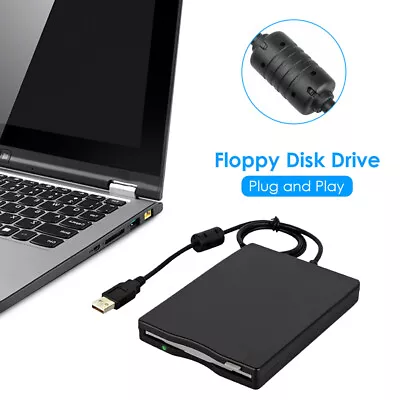 2.0 Portable External Floppy Disk Drive 3.5 Inch USB 1.44Mb Reader PC Laptop FDD • £13.99