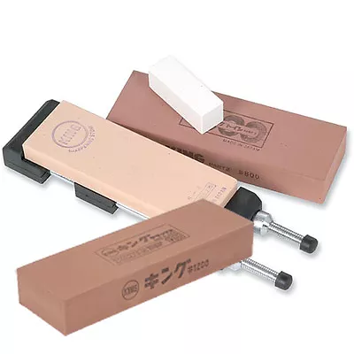 Ice Bear King Japanese Waterstone Sharpening Kit Set + 1200 Ice Bear Stone • £99.99