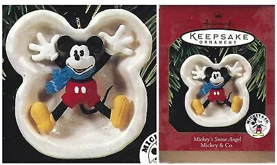 Hallmark Disney Mickey's Snow Angel Mickey & Co Keepsake Ornament 1997 NEW NRFB • $6.50