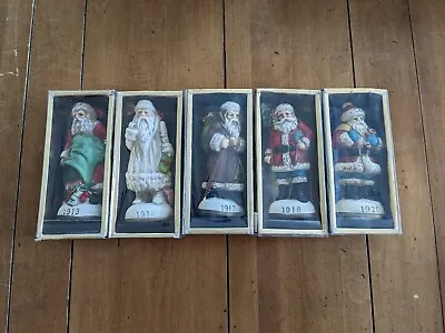 VTG Lot Of 5 *MEMORIES OF SANTA* Christmas Ornaments Ceramic Figurines USED  • $39.99