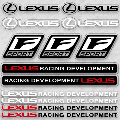 $8.99 • Buy Lexus F Sport Racing Car Logo Fender Sticker Vinyl 3D Decal Stripes Decor Gift 