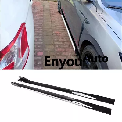 For Mazda MX-5 Miata 86  Side Skirt Extension Rocker Panel Splitter Black White • $69.35