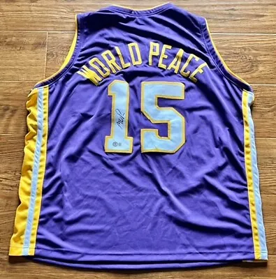 Ron Artest Autograph Signed LA Lakers Metta World Peace Pro Style Jersey Beckett • $89.99