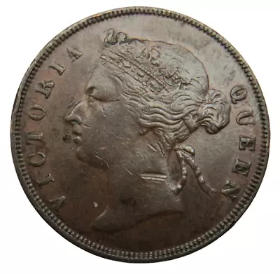 1900 Queen Victoria Straits Settlements One Cent Coin • $15.28