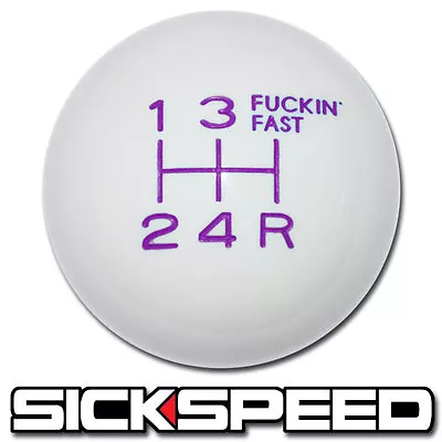 White/purple Fing Fast Shift Knob 5 Speed Short Throw Shifter Lever 12x1.25 K03 • $22.85