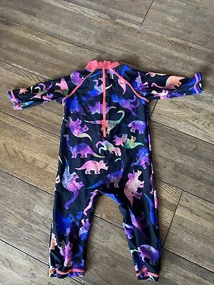 All In One SPF Swimsuit 18-24 Months Dinosaur Girls Boys Summer All In One • £0.99