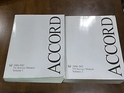 2008 2009 2010 2011 2012 Honda Accord V6 Shop Service Repair Manual Vol 1 & 2 • $139