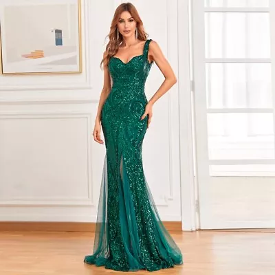 Emerald Green Sequin Mermaid Formal Gown ENVIOUS BRIDAL & FORMAL • $250