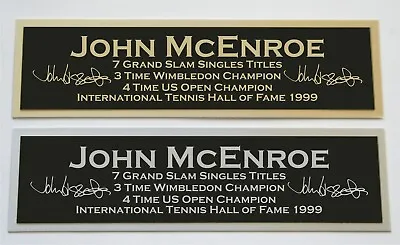 $6.99 • Buy John McEnroe Nameplate For Signed Autographed Tennis Ball Photo Racket Or Case 
