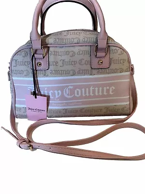 Juicy Couture Sandstone Fashionista Bowler Pink Crossbody Bag NWT • $80.52