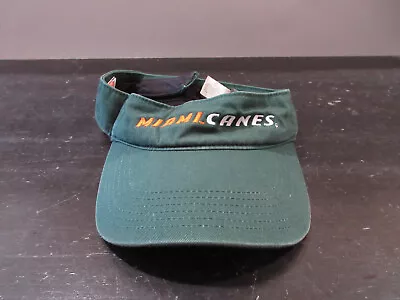 Miami Hurricanes Visor Hat Cap Strap Back Green Orange Nike Golf Football Mens • $15.10