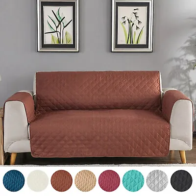 1/2/3 Seater Sofa Slipcover Quilted Couch Cover Furniture Pet Kid Protector Mat • $18.99