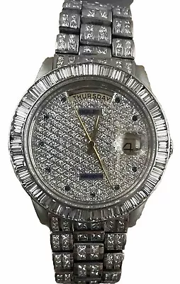 Rolex Men’s Presidential Watch 18k Gold Plated With 18k WhiteGold 40k Diamonds • $11100