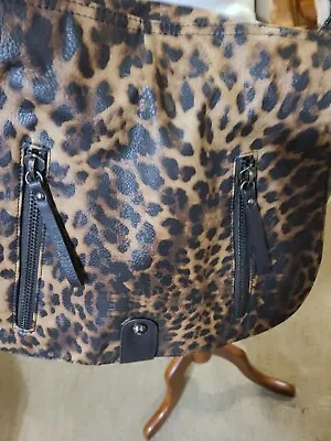 LP Blue Pelle Linea Faux Leather Animal Print Large Handbag/Crossbody • $28.75