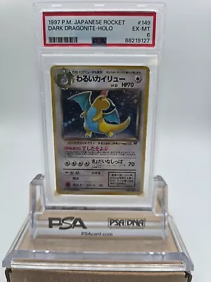 1997 Pokémon Japanese Team Rocket Dark Dragonite  Holo149 PSA 6  EX-MT • $49.95