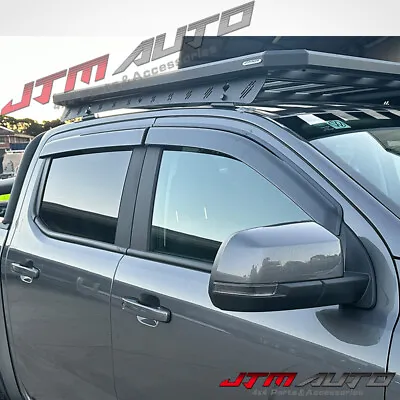 Black Tinted Weather Shields Windows Visors To Suit Volkswagen VW Amarok 2023+ • $58.49