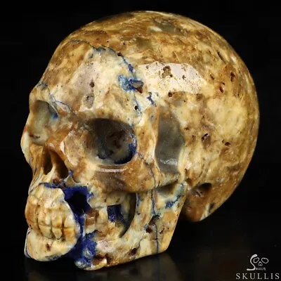 2.0  Azurite & Malachite Hand Carved Crystal Skull Realistic Crystal Healing • $0.95