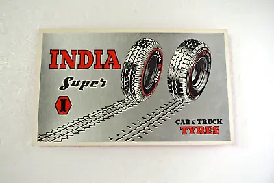 Vintage India Super Cycle Tyres Tire Advertising Ink Blotter Card Sign Collec 13 • $90.83