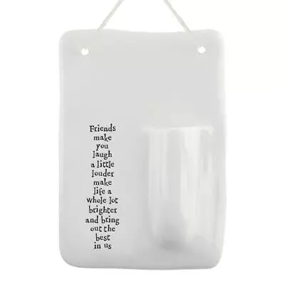 Wall Vase Hanging Small White Plant Flower Room Home Decor Plants Vases Friends • £15.49