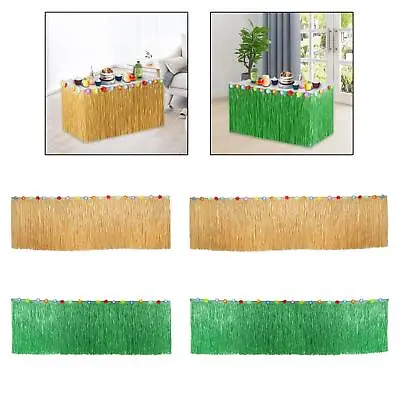 £13.76 • Buy Grass Table Skirt Summer Hanging Table Skirt Simple Multifunction Theme Party
