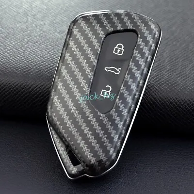 Carbon Fiber Car Key Fob Cover Case Shell For VW Golf GTI MK8 ID.4 2020-2023 • $12.70