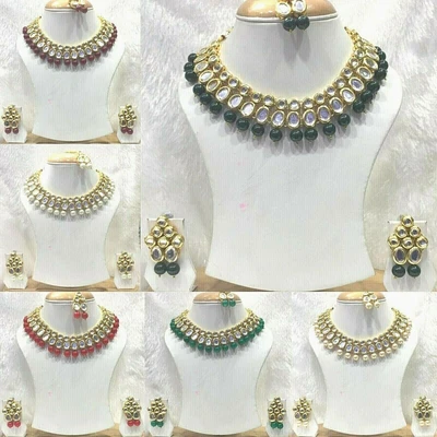 $32.70 • Buy Indian Bollywood Kundan Choker Necklace Earrings Bridal Fashion Jewelry Set