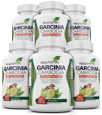 $21.95 • Buy 6 Weight Loss Garcinia Cambogia W/ Apple Cider Vinegar ACV Fat Burner Pills 60