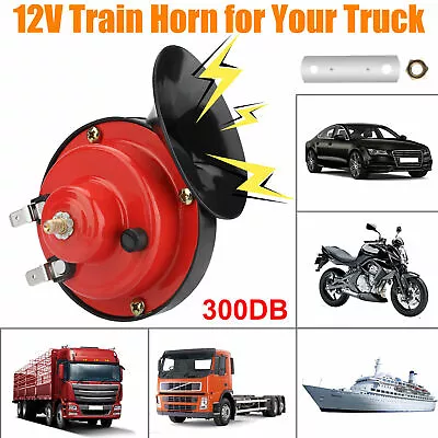 300DB Super Train Horn For Trucks SUV Car-Boat Motorcycles 12V Vehicle Universal • $4.99