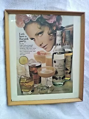 Framed Bacardi Add Spirits 33 X 28 Cm Glass  • $29.95