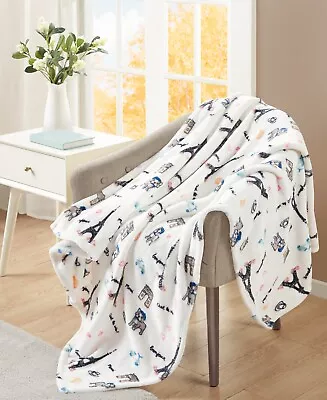 Closeout! Whim By Martha Stewart Collection Printed Plush Throws Created For • $22.99