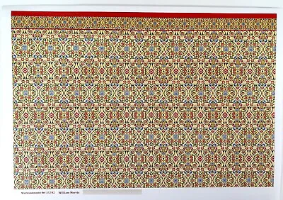 Dollhouse Wallpaper William Morris Beige Red Green Floral World Model WM35702 • $11.95