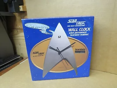 Wesco Star Trek The Next Generation Gold & Silver Tone Delta Stardate Wall Clock • $57.49