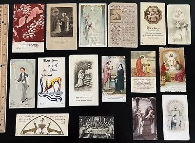 $22.99 • Buy Lot Of Vintage & Antique Catholic Communion Holy Cards In French - Group A