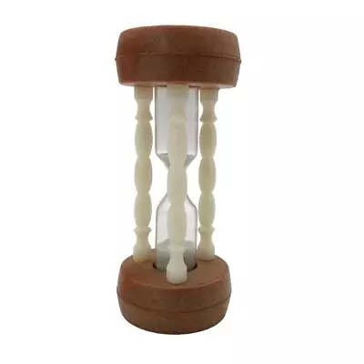 Vintage 3.75  Ribbed Tri-Column Hourglass 3-Minute Sand Timer Plastic Retro • $6.74