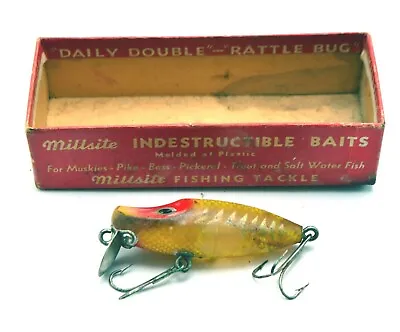 MILLSITE 535-T Baby Fishing Lure YELLOW SCALE Vintage In Original Box • $12.95