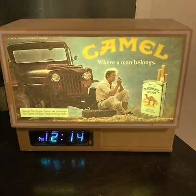 Rare Vintage 1981 Camel Cigarettes Lighted Sign Digital Clock Store Display • $135