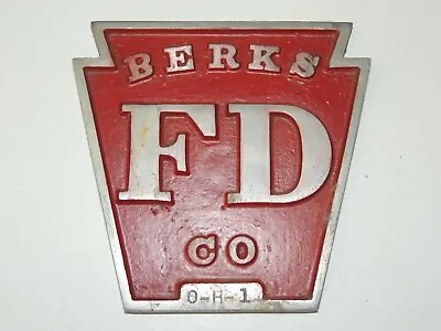Vintage Berks FD (Fire Department) Co. Pennsylvania PA Sign Plaque • $38.50
