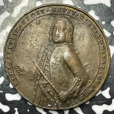 1739 Great Britain Admiral Vernon Capture Of Portobello Medal Lot#JM6277 37mm • $350