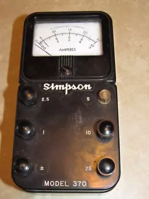 Vintage Simpson Model 370 AC Ammeter No Leads AS IS • $9.99