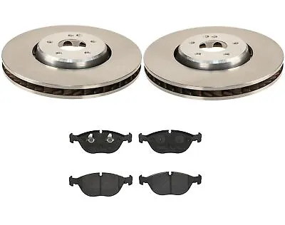 SHW OEM Front Brake Kit Rotors And Brembo Low-Met Pad Set For MB W202 C208 W210 • $498.95