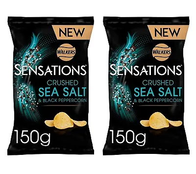 Walkers Sensations Salt & Black Peppercorn Sharing Crisps 150g PACK OF 2 • $18.61
