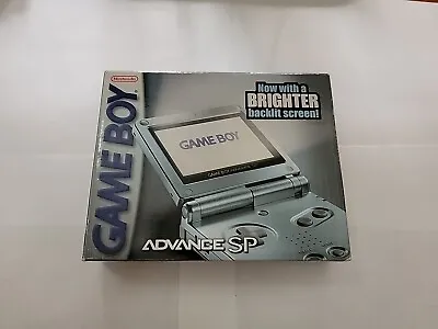 Pearl Blue Game Boy Advance SP GBA AGS-101 Complete In Box CIB Brighter Screen • $246.95